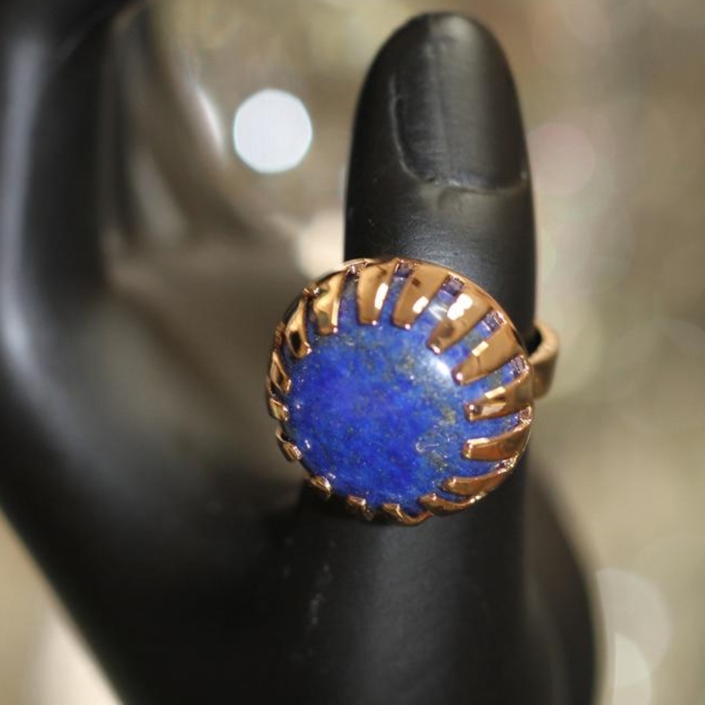 Gold ring with Blue Stone